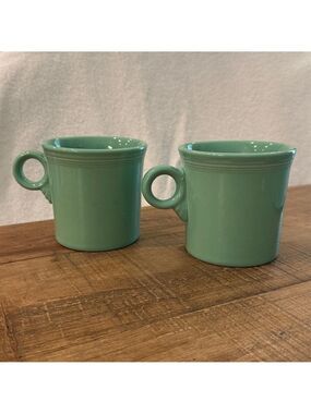 Fiesta Sea Mist or Light Green Mug with the Fiesta Classic Ring Handle Vintage